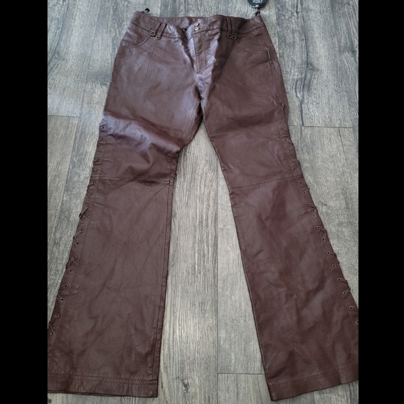 Spiegel Pants - Spiegel leather flare pants